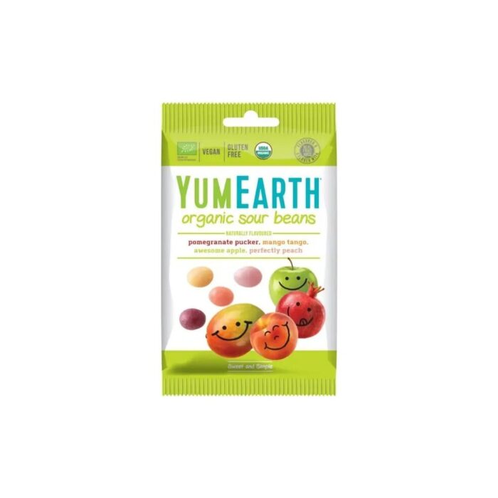 Żelki owocowe kwaśne fasolki 50g YUMEARTH BIO - obrazek 2