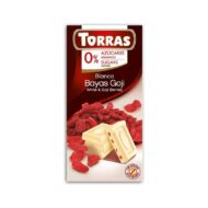 Czekolada biała z jagodami goji bez cukru 75g TORRAS