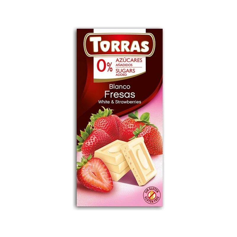 czekolada-biala-z-truskawkami-75gtorras-2.jpg CZEKOLADA BIAŁA Z TRUSKAWKAMI BEZ DODATKU CUKRÓW BEZGLUTENOWA 75 g - TORRAS - obrazek 1