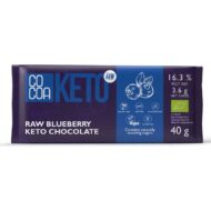 CZEKOLADA Z JAGODAMI I OLEJEM MCT BEZ DODATKU CUKRÓW BEZGLUTENOWA KETO BIO 40 g - COCOA