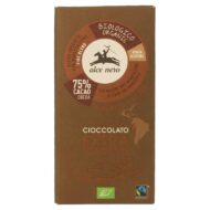 CZEKOLADA GORZKA 75 % FAIR TRADE BEZGLUTENOWA BIO 100 g - ALCE NERO