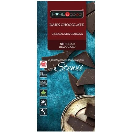 Czekolada gorzka bez cukru 100g PURE&GOOD