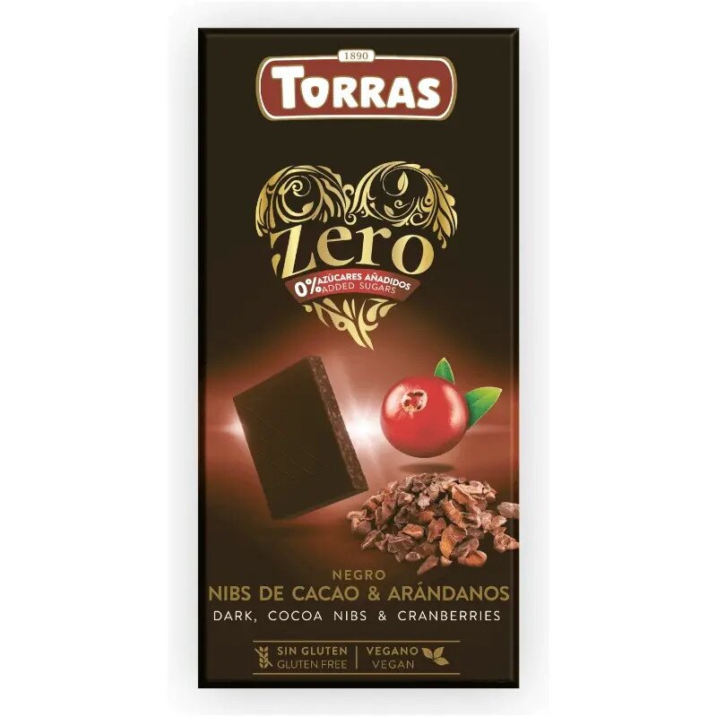 czekolada-gorzka-kruszone-kakao-zurawina-bez-cukru-125gtorras-zero-2.jpg Czekolada gorzka z kruszonym kakao i żurawiną bez cukru 125g TORRAS ZERO - obrazek 1