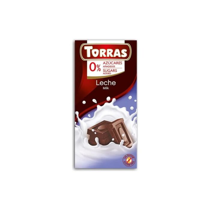 Czekolada mleczna bez cukru 75g TORRAS - obrazek 2