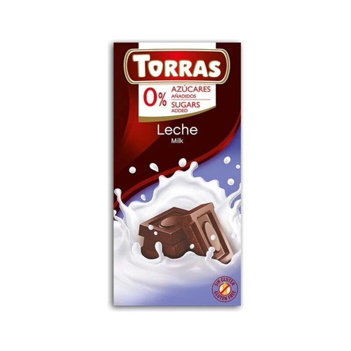 Czekolada mleczna bez cukru 75g TORRAS - obrazek 1