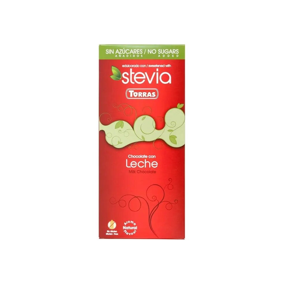 czekolada-stevia-mleczna-100gtorras-1-1.jpg Czekolada mleczna Stevia bez cukru 100g TORRAS - obrazek 2