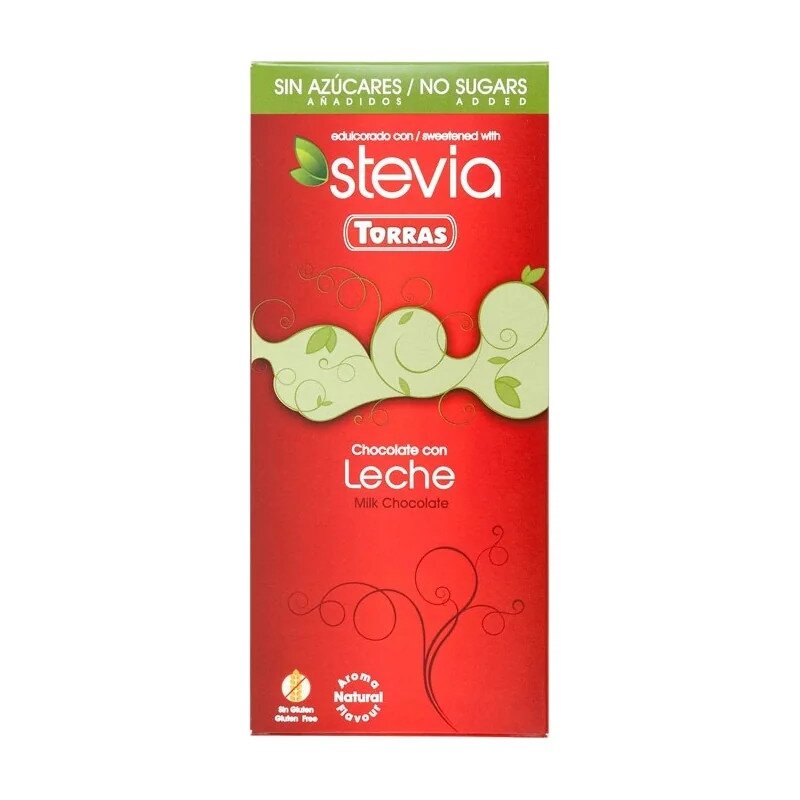czekolada-stevia-mleczna-100gtorras-2.jpg Czekolada mleczna Stevia bez cukru 100g TORRAS - obrazek 1