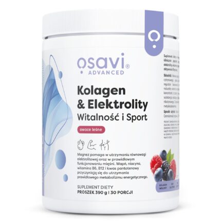 Kolagen Elektrolity Witalność i Sport, Owoce Leśne - 390 grams