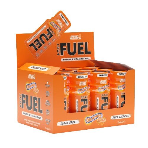 d5923c98021e7fd45a9669ca75b0d8af-1.jpg Bodyfuel Energy Shots, Orange - 12 x 60 ml. - obrazek 1