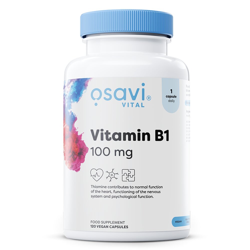 d7ca16a0447a43e79d96697d2cce840a-1.jpg Vitamin B1, 100mg - 120 vegan caps - obrazek 1