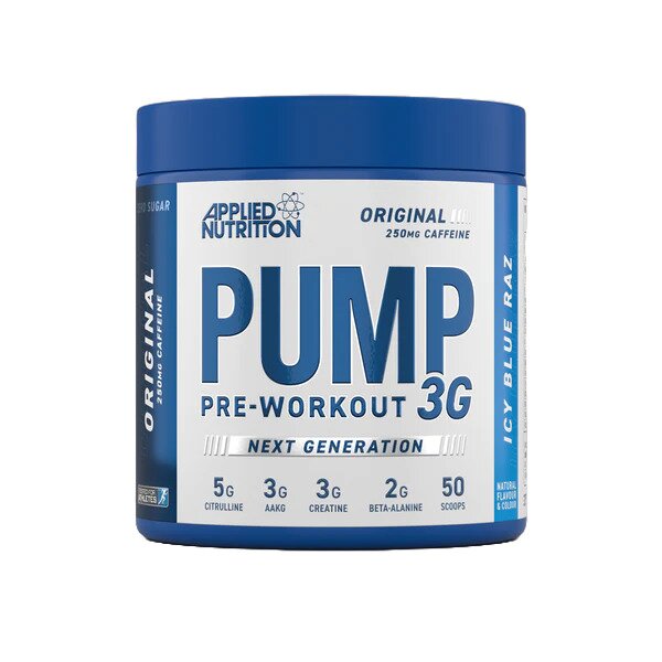 dcd0e942f6942646ecc2ecb607b02c33-1.jpg Pump 3G Pre-Workout, Icy Blue Raz - 375 grams - obrazek 1