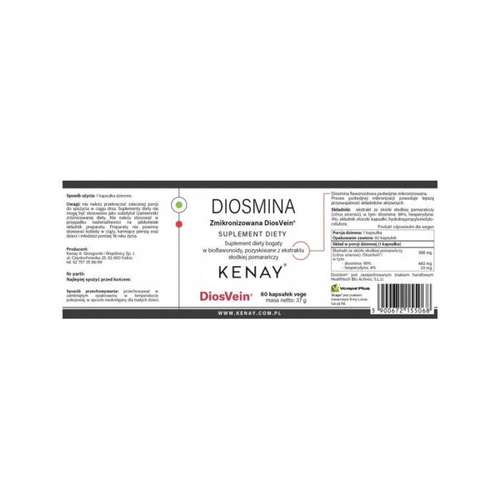 DIOSMINA ZMIKRONIZOWANA (DiosVein®) 60 KAPS. - obrazek 2