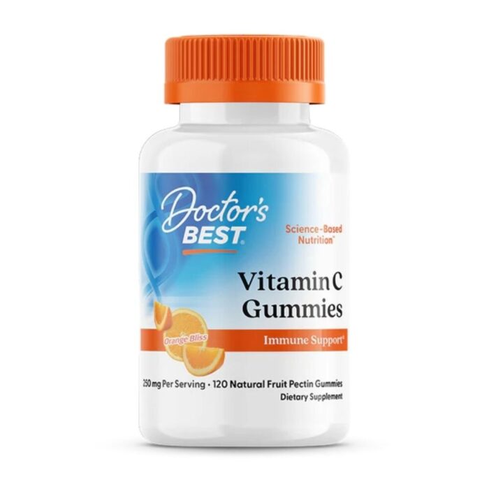 Doctor's Best Witamina C 250 mg, pomarańcza - 120 żelek - obrazek 1