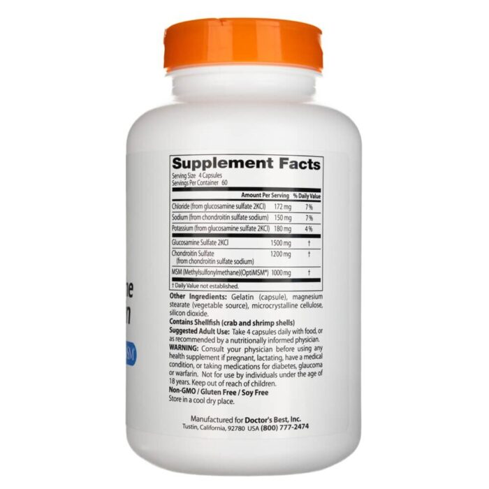 Doctor's Best Glukozamina Chondroityna MSM - 240 kapsułek - obrazek 2
