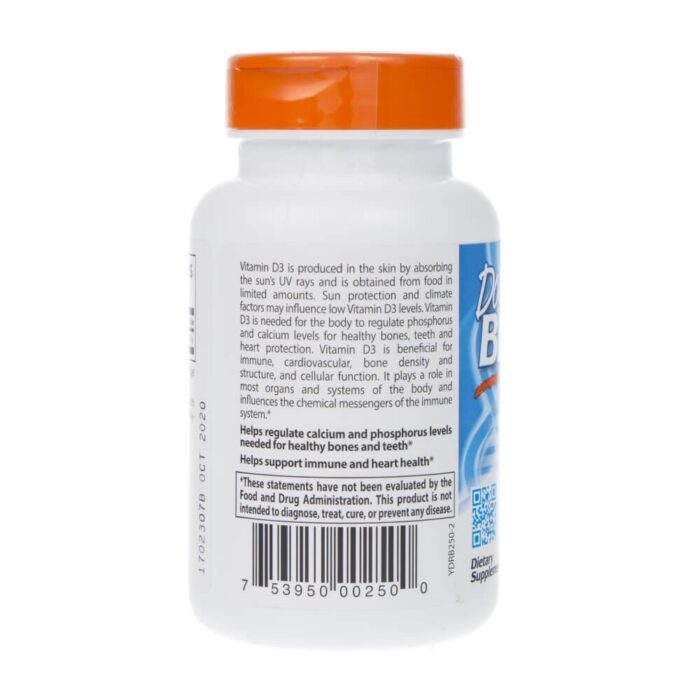 Doctor's Best Witamina D3 5000 IU - 360 kapsułek - obrazek 3