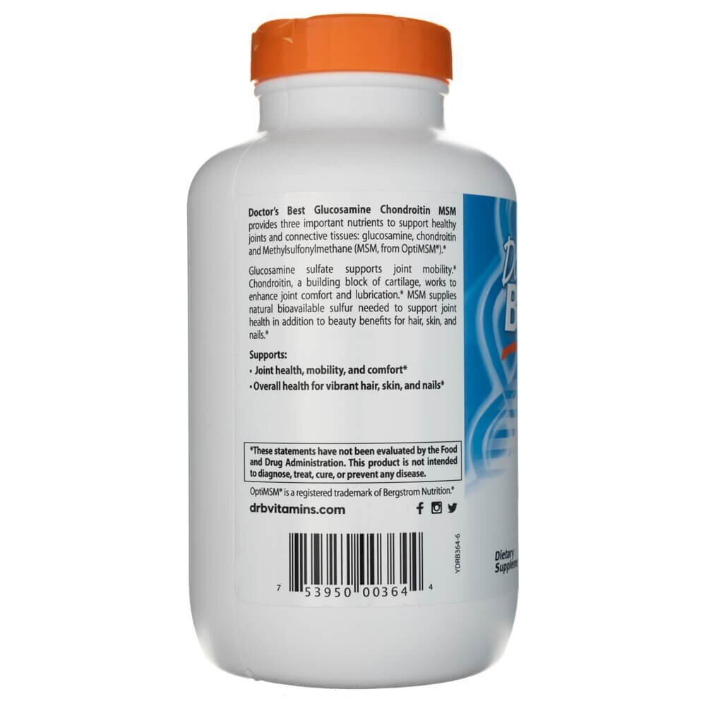 drb00364-3-1.jpg Doctor's Best Glukozamina Chondroityna MSM - 360 kapsułek - obrazek 3