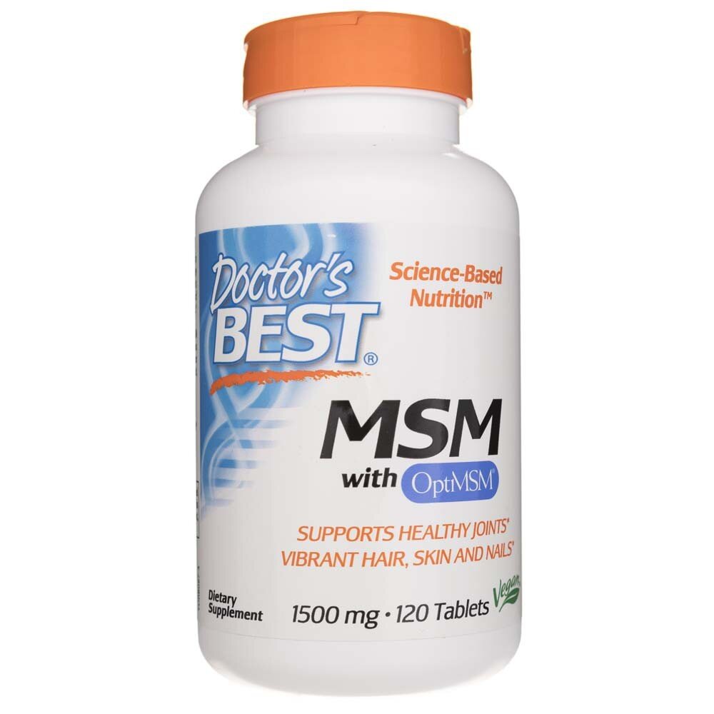 drb0971-1-1.jpg Doctor's Best MSM z OptiMSM 1500 mg - 120 tabletek - obrazek 1