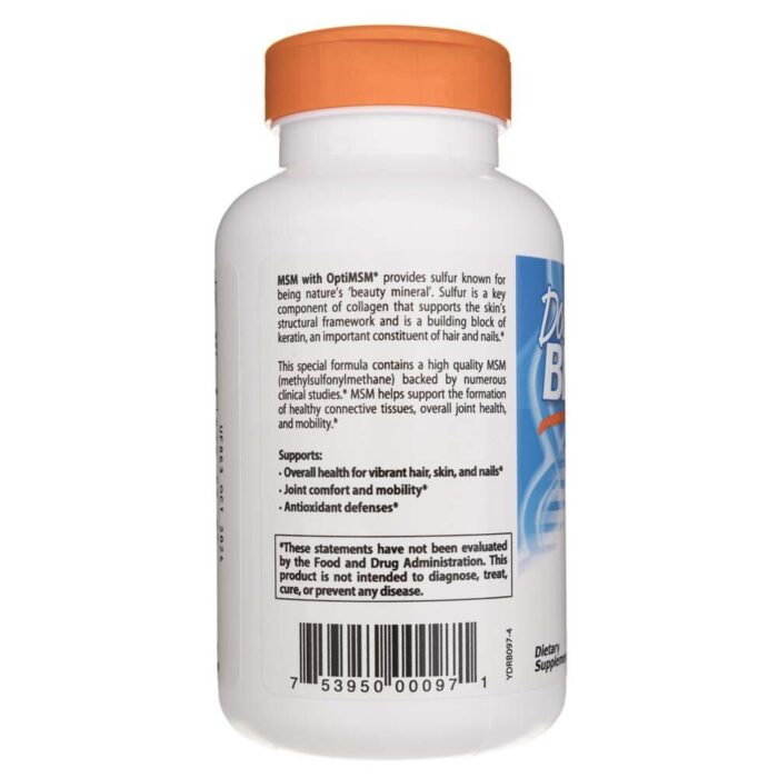 Doctor's Best MSM z OptiMSM 1500 mg - 120 tabletek - obrazek 3