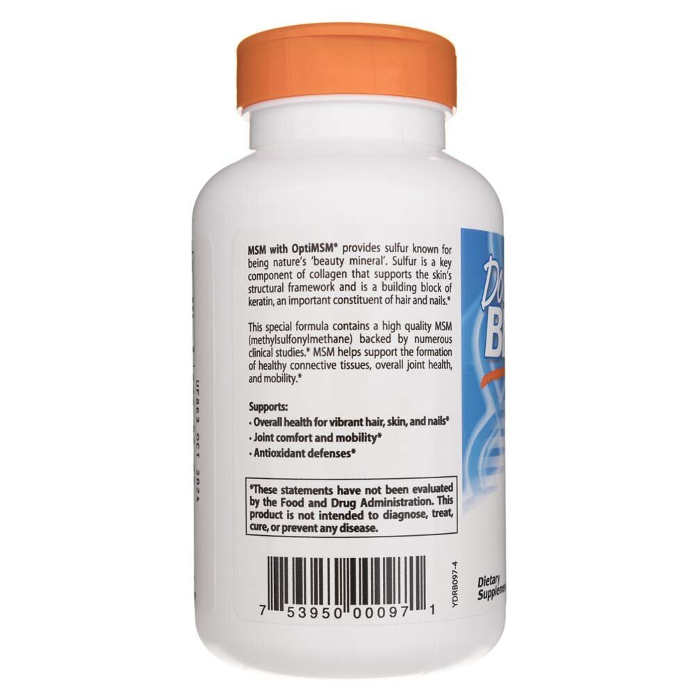 drb0971-3-1.jpg Doctor's Best MSM z OptiMSM 1500 mg - 120 tabletek - obrazek 3
