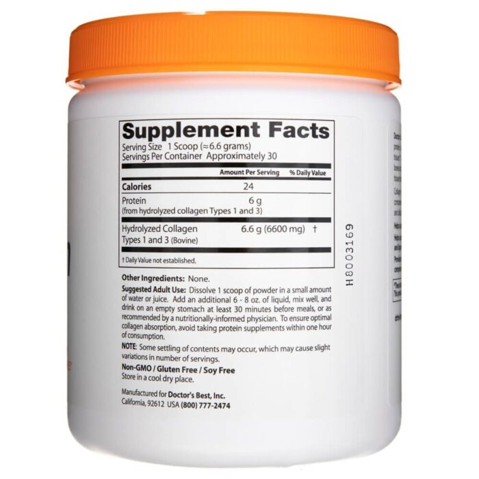 Doctor's Best Kolagen Typu 1 i 3, proszek - 200 g - obrazek 2