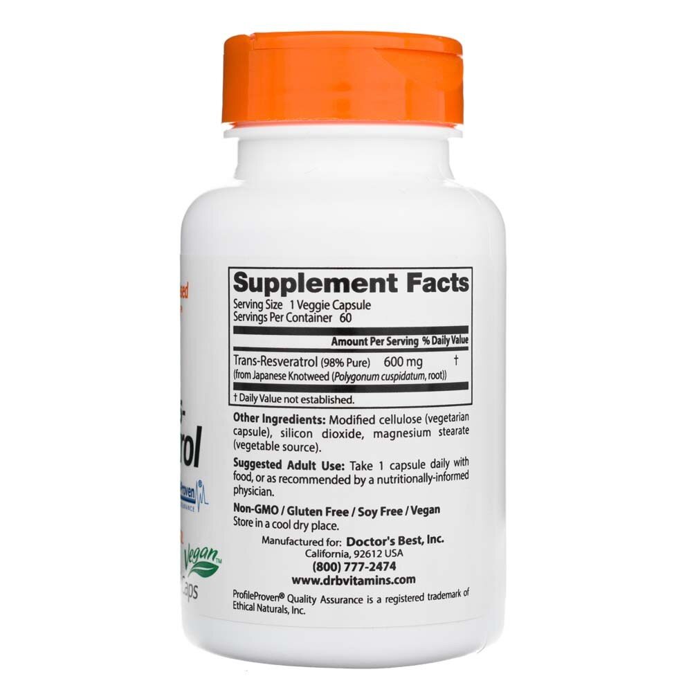 drb3271-2-1.jpg Doctor's Best Trans-Resveratrol 600 mg - 60 kapsułek - obrazek 2