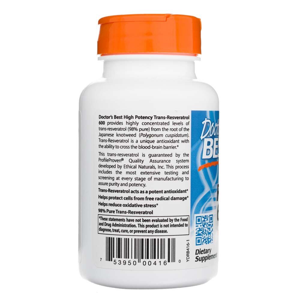 drb3271-3-1.jpg Doctor's Best Trans-Resveratrol 600 mg - 60 kapsułek - obrazek 3