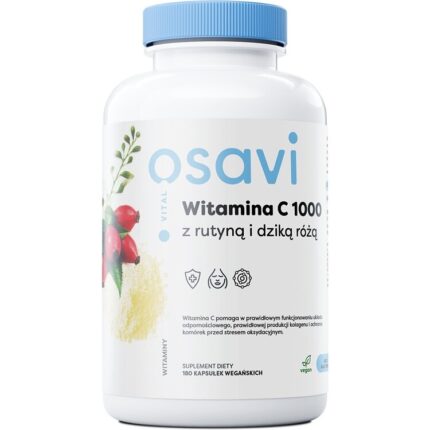 Witamina C1000 z Rutyną i Dziką Różą - 180 vegan caps
