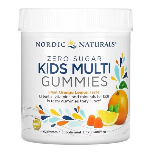 e6a0b62209699af6d321b1552c63c0dd-1.jpg Kids Multi Zero Sugar, Orange Lemon - 120 gummies - obrazek 1