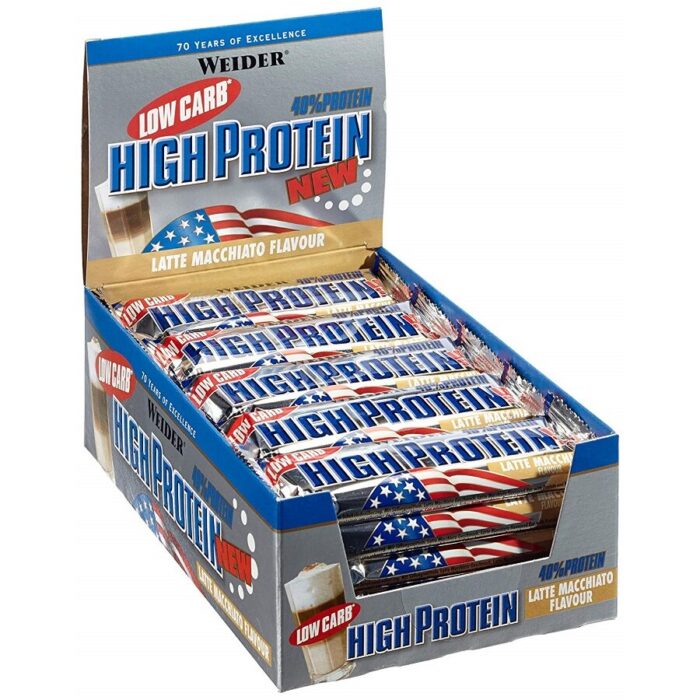 40% Low Carb High Protein Bar, Chocolate - 24 x 50g - obrazek 1