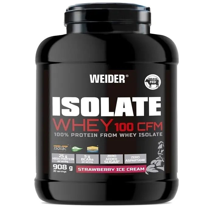 ebc6bd340747e582bd2d48792b646f72-1.jpg Isolate Whey 100 CFM, Strawberry Ice Cream - 908 grams - obrazek 1
