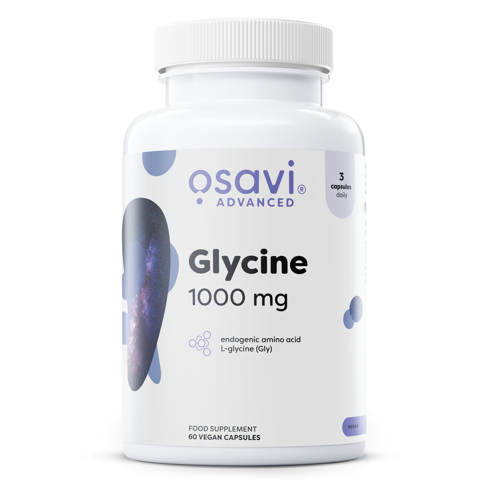 efa7325c2a134a511d9bc1abf2a0f0fe-1.jpg Glycine, 1000mg - 60 vegan caps - obrazek 1