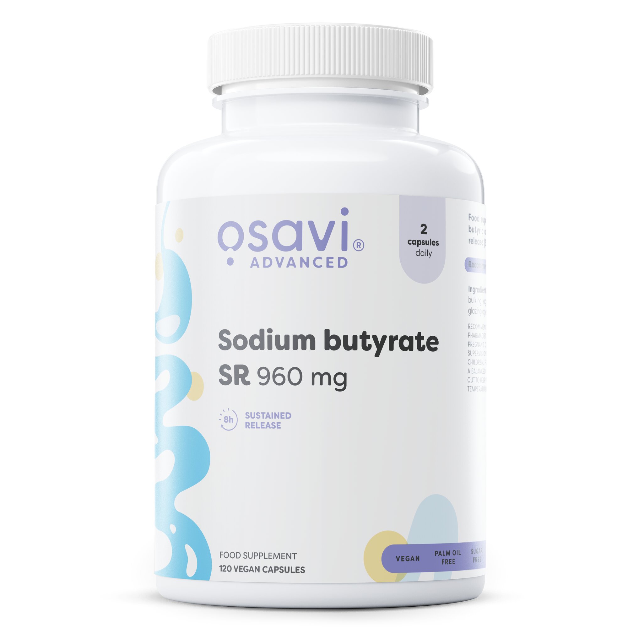 eff5f6f47402dbb413a4a35c920ed412-1.jpg Sodium butyrate SR, 960mg - 120 vegan caps - obrazek 1