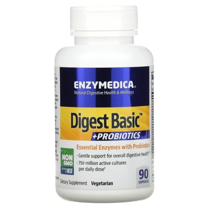 Enzymedica Digest Basic + Probiotics (Enzymy trawienne z probiotykiem) - 90 kapsułek - obrazek 1