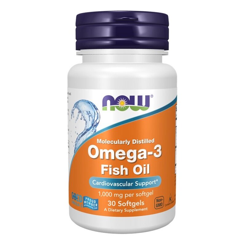 f5484416df320cebea724b4a689f8925_1-1.jpg Omega-3 Fish Oil, Molecularly Distilled - 30 softgels - obrazek 1