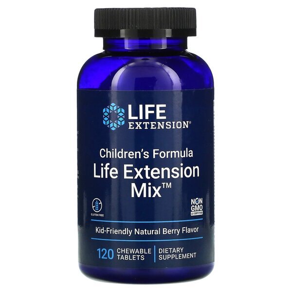fe10bfaeeefff145e633b0053784b22a-1.jpg Children's Formula Life Extension Mix, Natural Berry - 120 chewable tabs - obrazek 1
