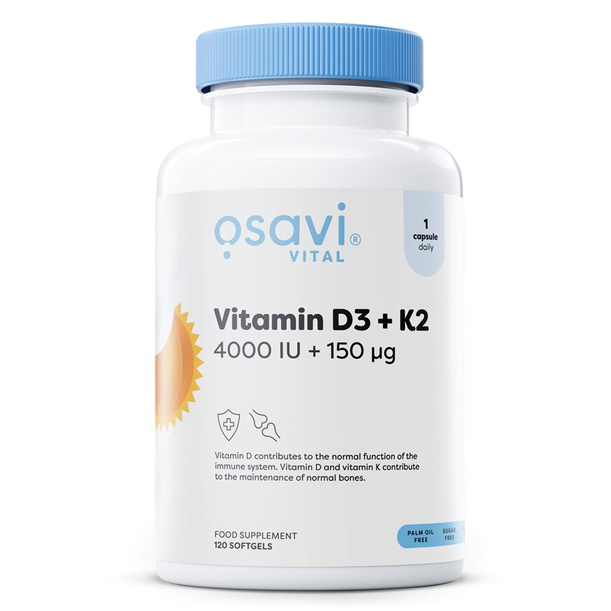 fe3dfe2d0a512461b79cf05d086f1113_1-1.jpg Vitamin D3 + K2, 4000IU + 150mcg - 120 softgels - obrazek 1