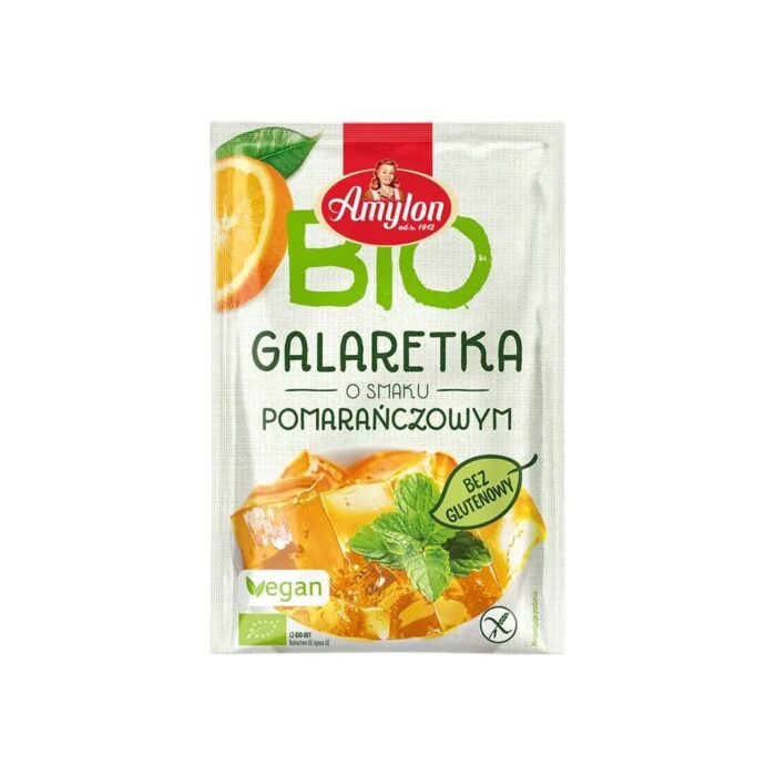 GALARETKA Z AGAREM O SMAKU POMARAŃCZOWYM BEZGLUTENOWA BIO 40 g - AMYLON - obrazek 2