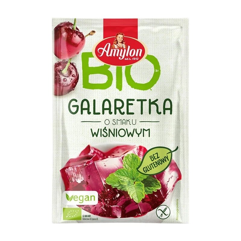 galaretka-w-proszku-wisniowa-40gamylonbio-2.jpg GALARETKA Z AGAREM O SMAKU WIŚNIOWYM BEZGLUTENOWA BIO 40 g - AMYLON - obrazek 1