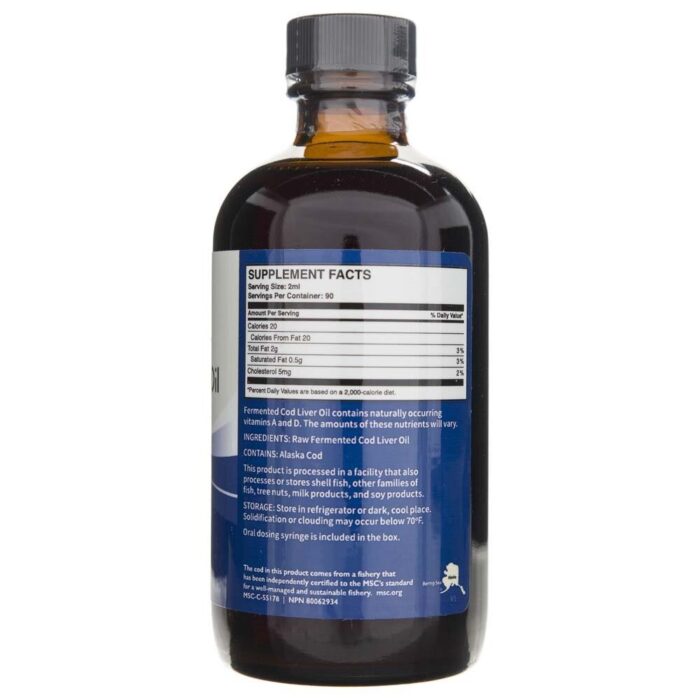 Green Pasture Fermentowany olej z wątroby dorsza w płynie - 176 ml - obrazek 7