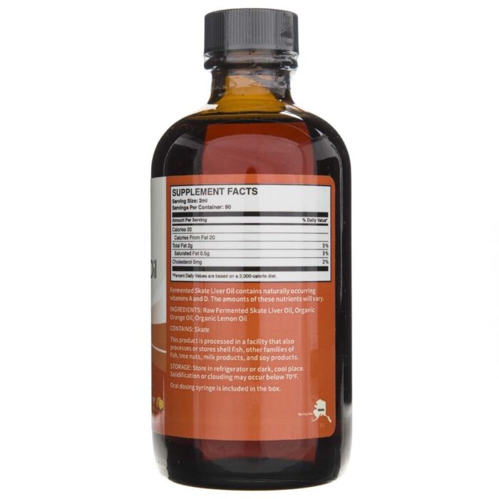 Green Pasture Fermentowany olej z wątroby płaszczki - 180 ml - obrazek 4