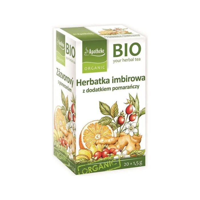 HERBATKA IMBIR - POMARAŃCZA BIO (20 x 1,5 g) 30 g - APOTHEKE - obrazek 2