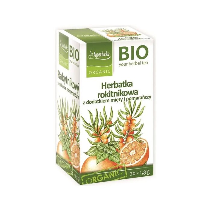HERBATKA ROKITNIKOWA Z MIĘTĄ I POMARAŃCZĄ BIO (20 x 1,8 g) 36 g - APOTHEKE - obrazek 2