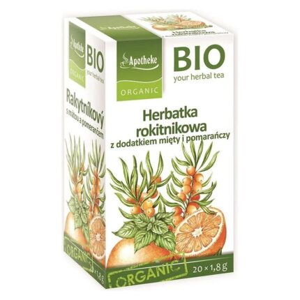 HERBATKA ROKITNIKOWA Z MIĘTĄ I POMARAŃCZĄ BIO (20 x 1,8 g) 36 g - APOTHEKE