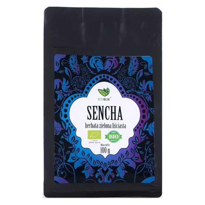 HERBATA ZIELONA LIŚCIASTA SENCHA BIO 100 g - ECOBLIK - obrazek 1