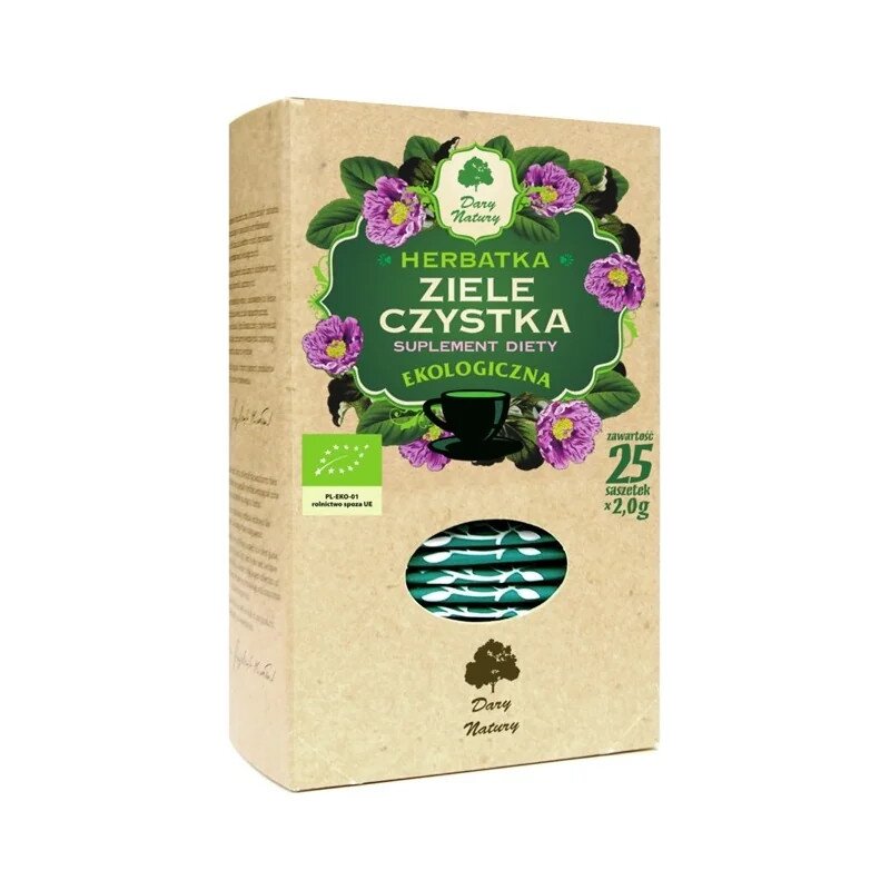 herbatka-czystek-ziele-ekspres-25tdary-naturybio-2.jpg HERBATKA ZIELE CZYSTKA BIO (25 x 2 g) 50 g - DARY NATURY - obrazek 1