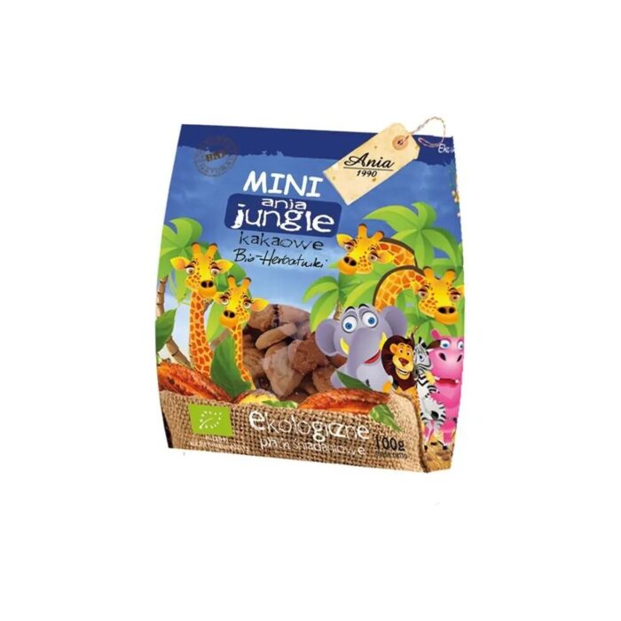 CIASTKA KAKAOWE MINI JUNGLE BIO 100 g - BIO ANIA - obrazek 2