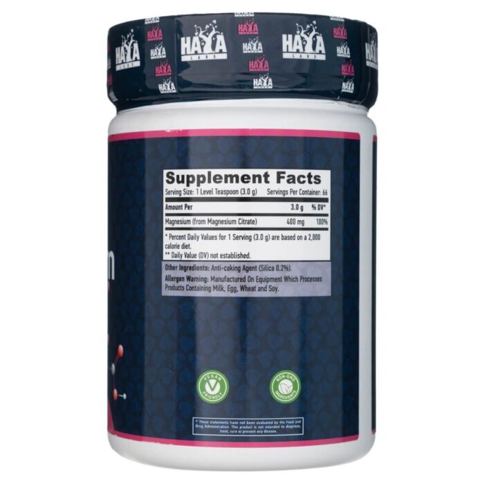 Haya Labs Cytrynian Magnezu 400 mg, proszek - 200 g - obrazek 2
