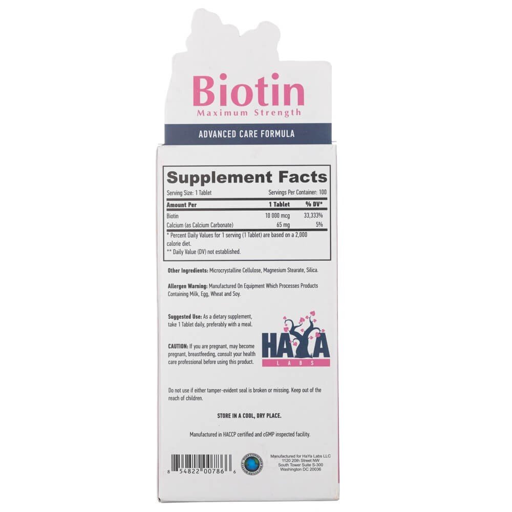 hl7-6-1.jpg Haya Labs Biotyna 10000 mcg - 100 tabletek - obrazek 6