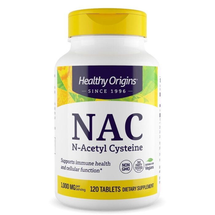 Healthy Origins NAC (N-acetylocysteina) 1000 mg - 120 tabletek - obrazek 1