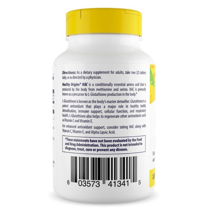 Healthy Origins NAC (N-acetylocysteina) 1000 mg - 120 tabletek - obrazek 3